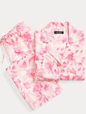 NWT! Lauren Ralph Lauren Floral Satin Sleep Set - XS
